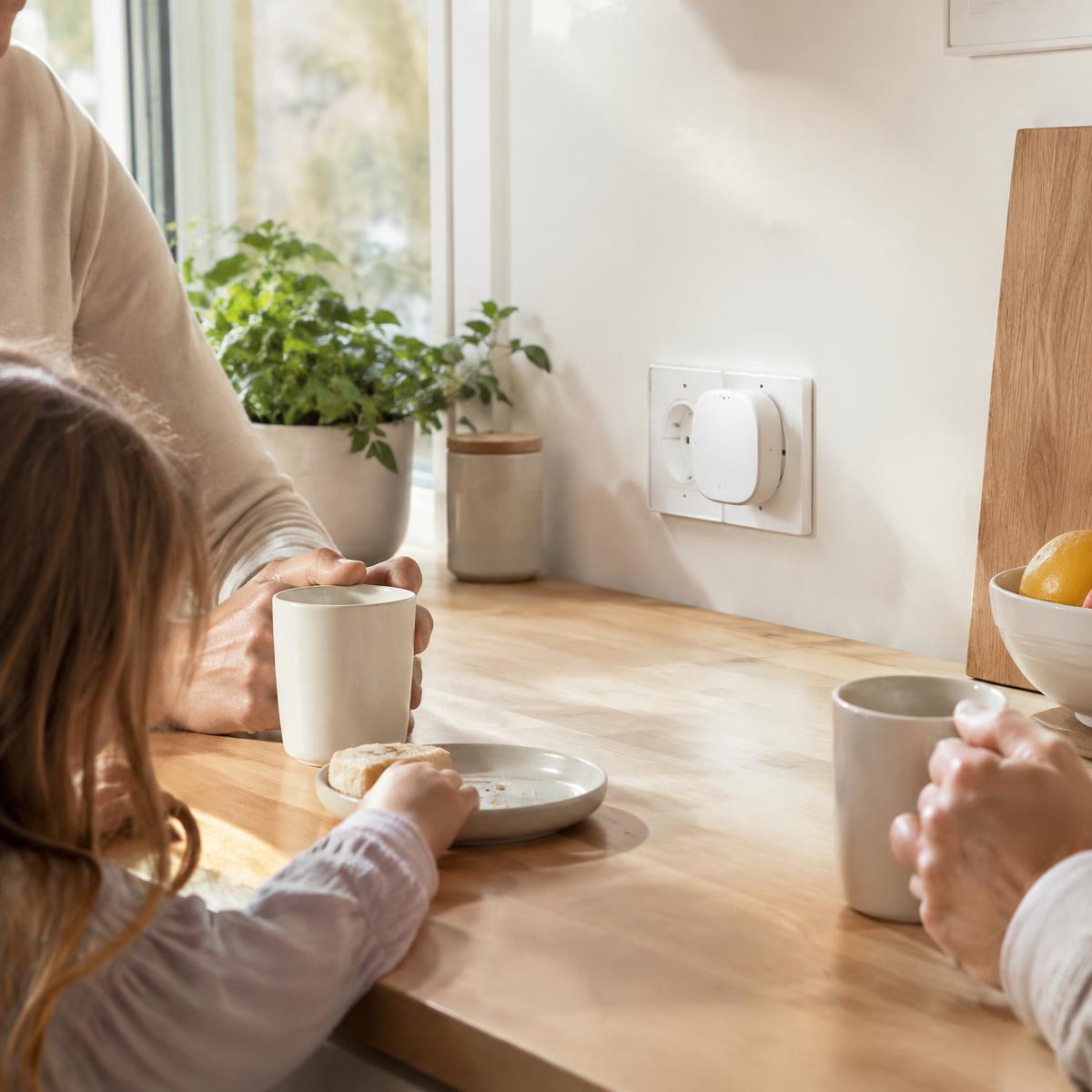 Family kitchen with a plug-in device